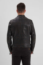 Lambskin jacket in black, fusing urban style with biker attitude. - Image n°3