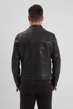 Lambskin jacket in black, fusing urban style with biker attitude. - Image n°3