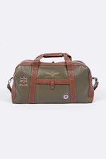 48h travel bag in dark khaki leather - Image n°1