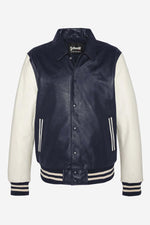 Vintage beige and blue teddy jacket - Image n°5