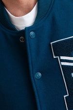 Teddy Varsity in embroidered blue/white leather - Image n°7