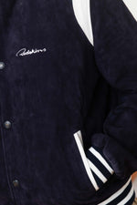 Redskins' navy/white suede goatskin teddy, sporty and relaxed. - Image n°7