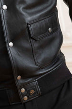 Black lambskin jacket with 24h Le Mans patches and a regular fit. - Image n°9