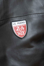 Black lambskin jacket with 24h Le Mans patches and a regular fit. - Image n°7