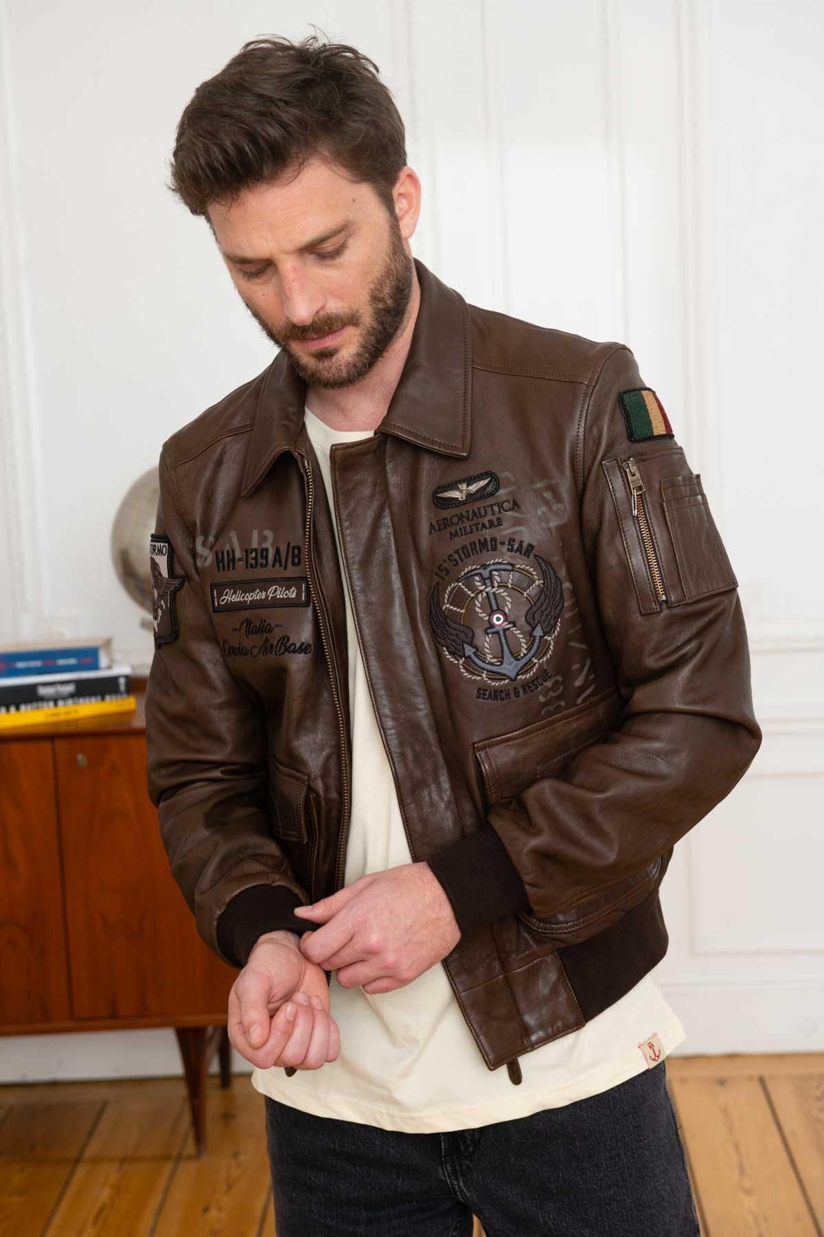 15° Stormo leather jacket made in Italy - Image n°1