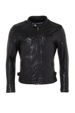 A black sheepskin jacket with a slim, modern cut for effortless style. - Image n°5
