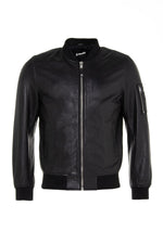 Black leather bomber - Image n°5