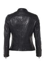 Timeless lambskin jacket, slim at the shoulders, flared at hips. - Image n°7