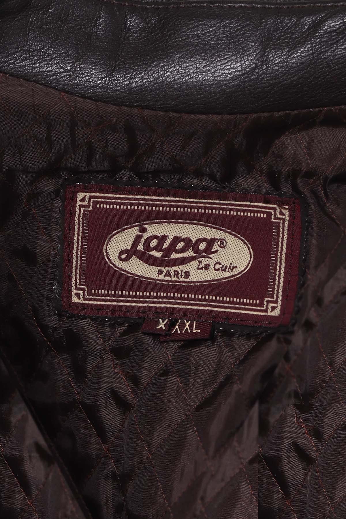 Dark brown buffalo leather coat - Image n°3