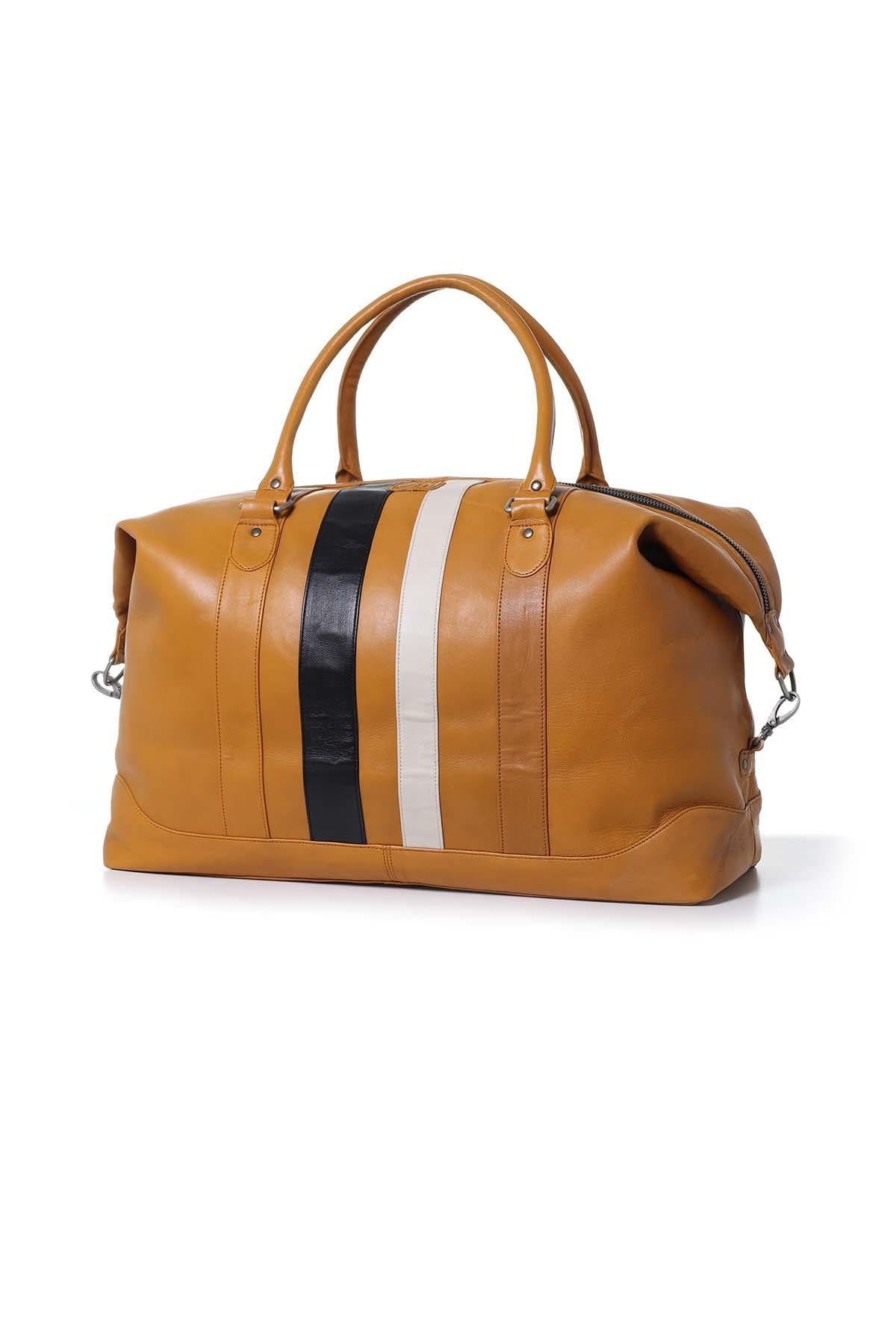 Le Mans 1923 travel bag in yellow leather - Image n°5