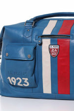 72-hour travel bag in blue leather "Le Mans 1923" - Image n°2