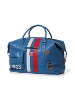 72-hour travel bag in blue leather "Le Mans 1923" - Image n°1