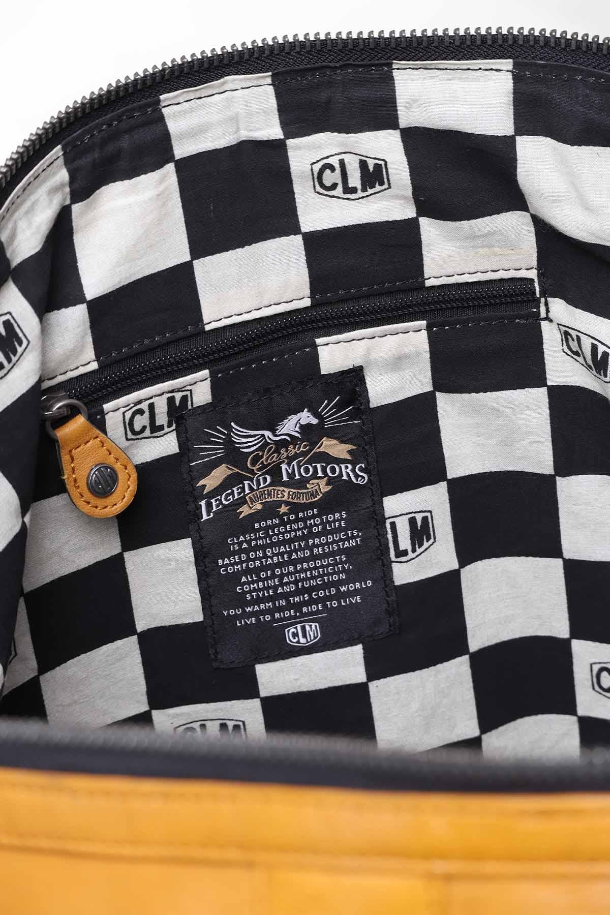 Le Mans 1923 travel bag in yellow leather - Image n°4