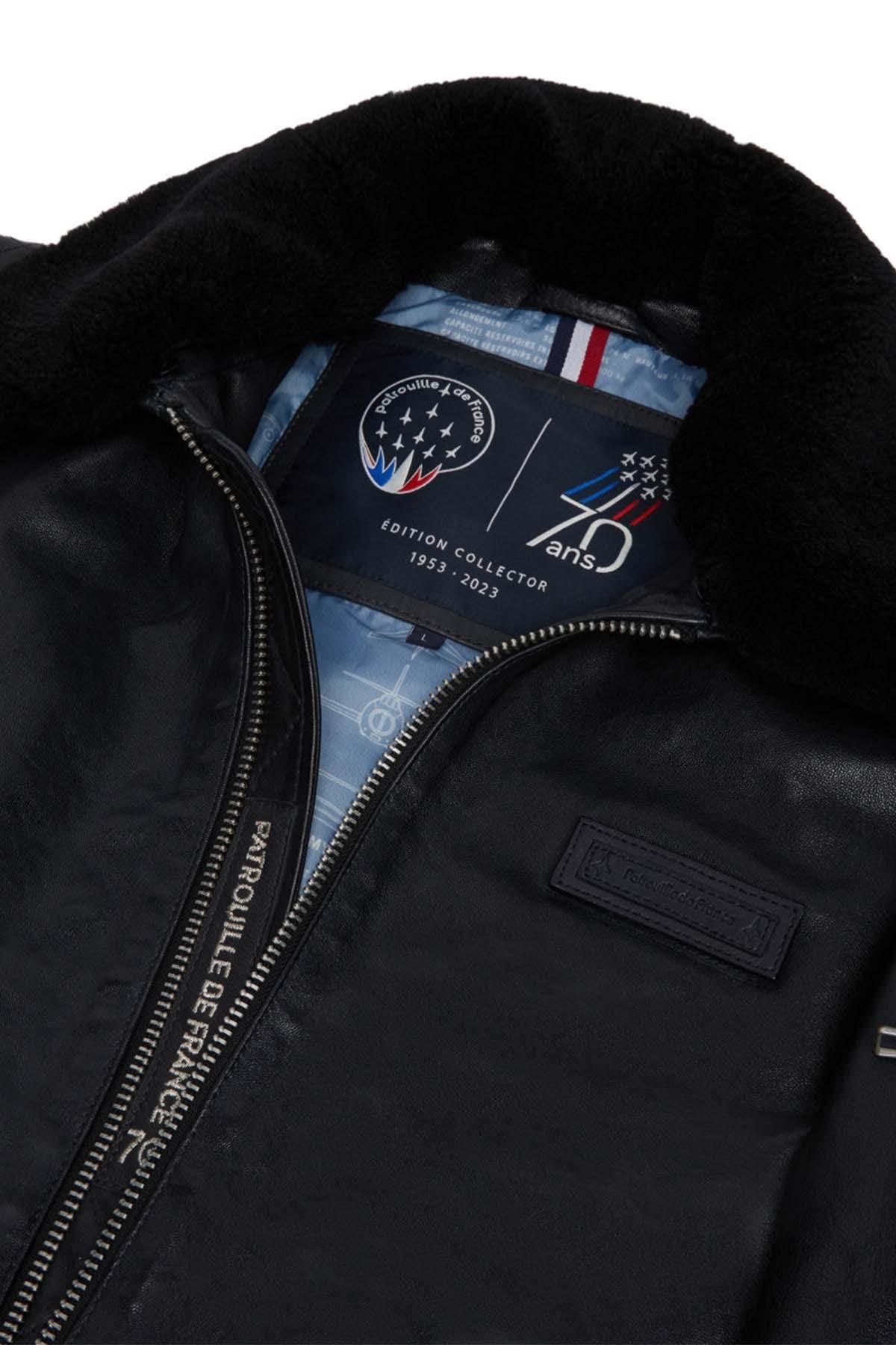 Patrouille de France 70th anniversary lambskin jacket with fur collar. - Image n°9