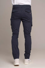 Men's navy blue cargo pants - Image n°4