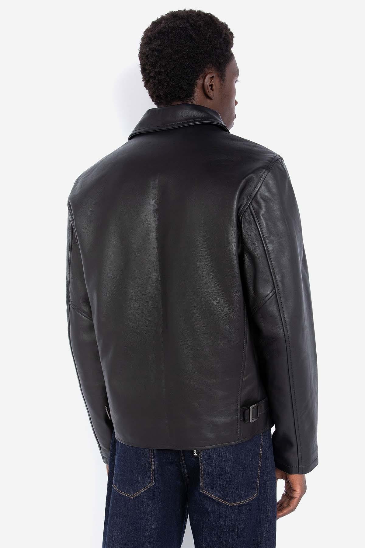 Schott's LC5100: black cowhide, regular fit, built for daily wear. - Image n°2