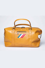 Alpine A110 48h leather travel bag yellow - Image n°1