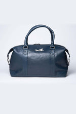 72h travel bag in Alpine Navy Blue leather - Image n°3