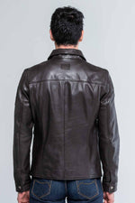 Dark brown sheepskin jacket, relaxed fit. Perfect for all seasons. - Image n°2