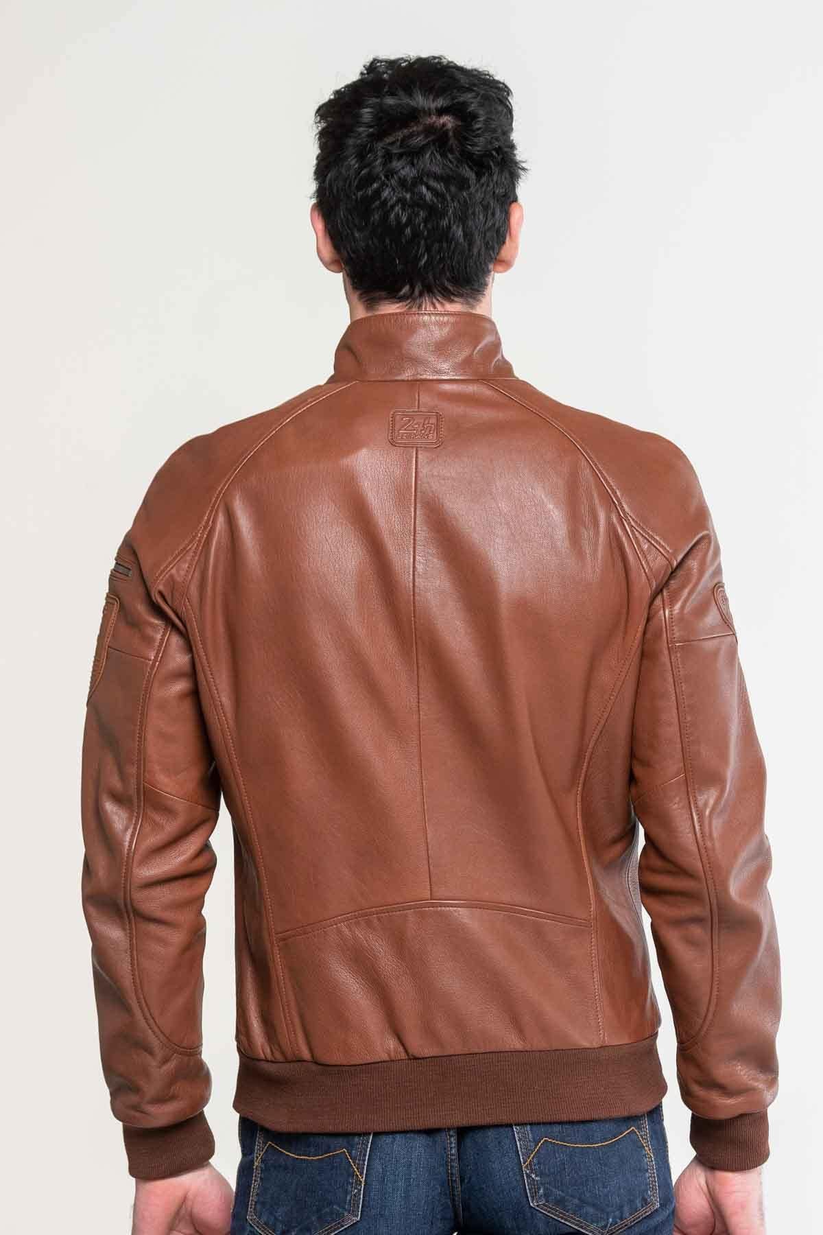 Steve McQueen-inspired jacket in premium tortoiseshell sheep leather. - Image n°3