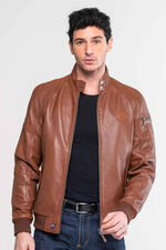 Steve McQueen-inspired jacket in premium tortoiseshell sheep leather. - Image n°1