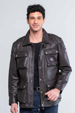 Mid-length shearling in deep brown. Regular fit, Steve McQueen style. - Image n°2