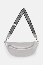 Metallic silver leather shoulder bag - Image n°1