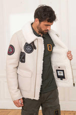 Warm shearling aviator jacket, inspired by Italian military design. - Image n°4