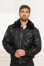 Patrouille de France 70th anniversary lambskin jacket with fur collar. - Image n°3