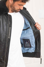 Patrouille de France 70th anniversary lambskin jacket with fur collar. - Image n°6