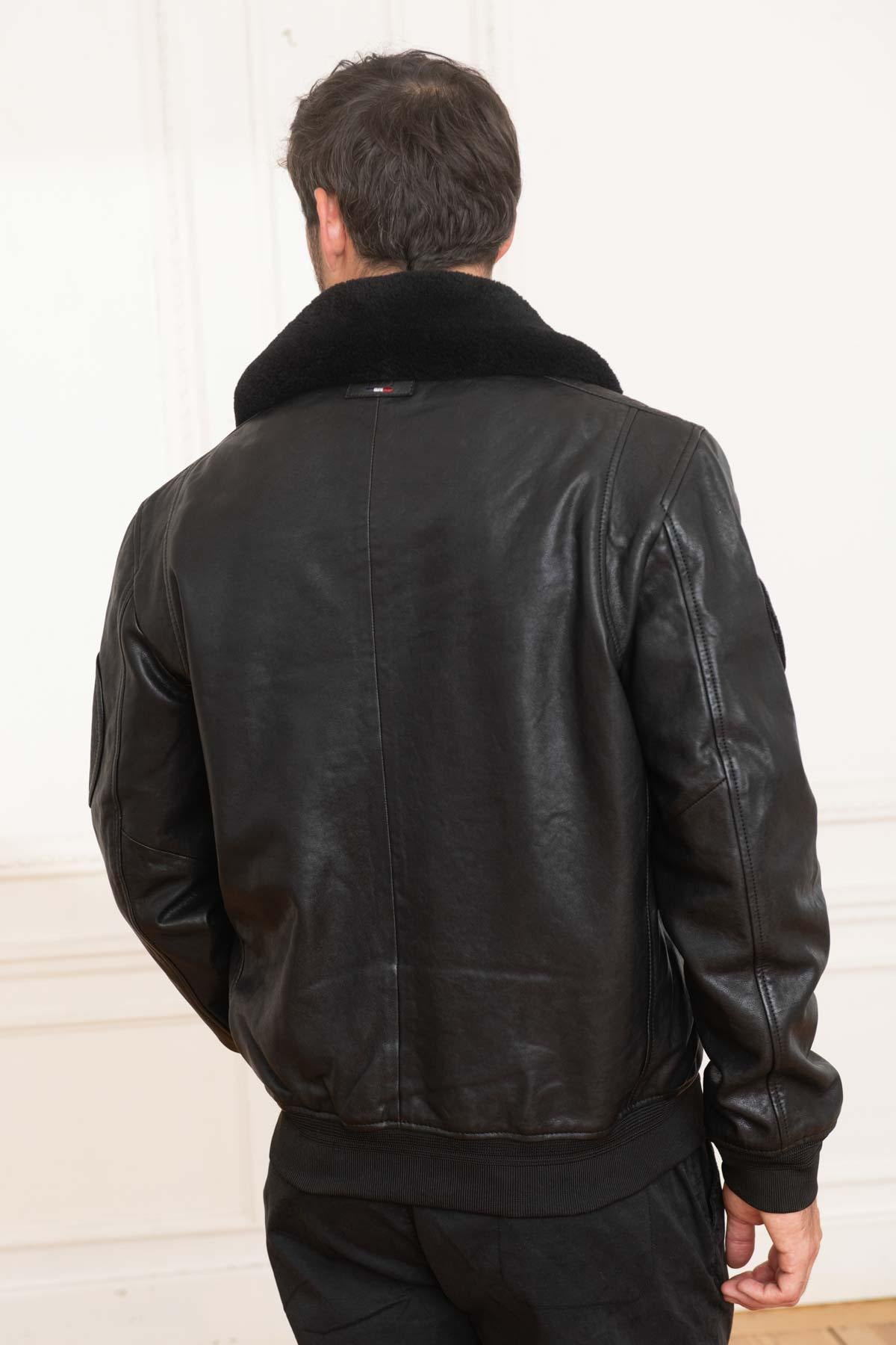 Patrouille de France 70th anniversary lambskin jacket with fur collar. - Image n°7