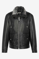 Schott's LC8100W23: black cowhide with snap pockets and vegan collar. - Image n°6