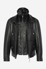 Schott's LC8100W23: black cowhide with snap pockets and vegan collar. - Image n°7