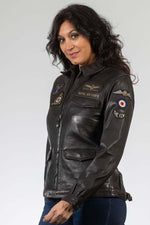 Dark brown sheepskin jacket, shirt collar. Regular fit, RAF-inspired. - Image n°2