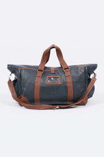 Navy blue 72h leather travel bag - Image n°4