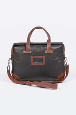 Dark brown leather aviator-style shoulder bag - Image n°4