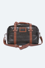 Dark brown leather travel bag - Image n°3