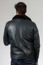 RAF navy sheepskin jacket. Soft leather, removable Thinsulate lining. - Image n°5