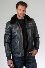 RAF navy sheepskin jacket. Soft leather, removable Thinsulate lining. - Image n°6
