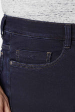 Classic dark blue cotton jeans for men - Image n°5