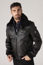 Redskins' RAFAL YCON: patinated lambskin, ribbed trims, shearling. - Image n°3