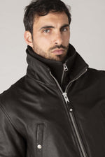 Schott's LC8100W23: brown cowhide, shirt collar, vegan-fur trim. - Image n°2