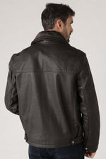 Schott's LC8100W23: brown cowhide, shirt collar, vegan-fur trim. - Image n°7