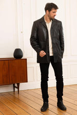 Schott's lambskin jacket: mid-length, buttoned, quilted for autumn. - Image n°2