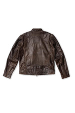 DAYTONA RUST: rust-hued buffalo leather, slim cut, lined for bikers. - Image n°15