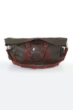 72h travel bag in dark khaki leather - Image n°3
