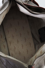 72h travel bag in dark khaki leather - Image n°5