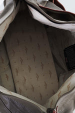 72h travel bag in dark khaki leather - Image n°5