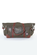 72h travel bag in dark khaki leather - Image n°2