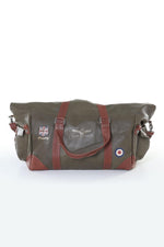 72h travel bag in dark khaki leather - Image n°2